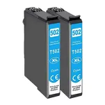 2-PAK Multibox Tusz do EPSON 502XL T02W2 C13T02W24010 cyan zamiennik - 2
