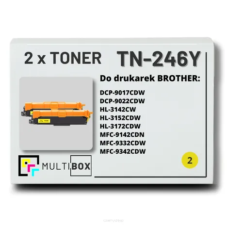 2-PAK Multibox Toner do BROTHER TN246Y Yellow zamiennik