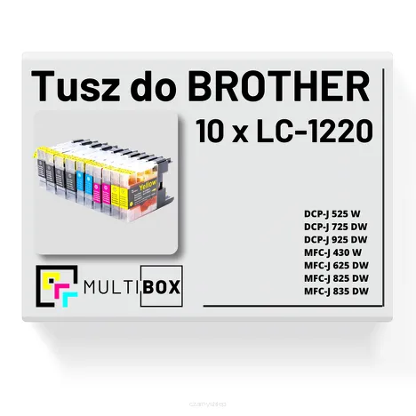 10-PAK Multibox Tusz do BROTHER LC1220