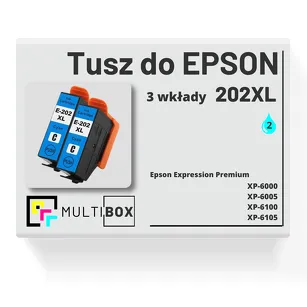 Tusz do EPSON 202XL T02H24 T02H24010 2-pak cyan zamiennik Multibox