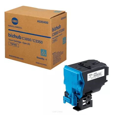 KONICA MINOLTA toner TNP48C A5X0450 cyan oryginalny 10000 stron