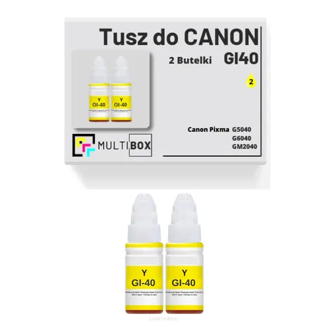 2-PAK Multibox Tusz do CANON GI40Y yellow zamiennik