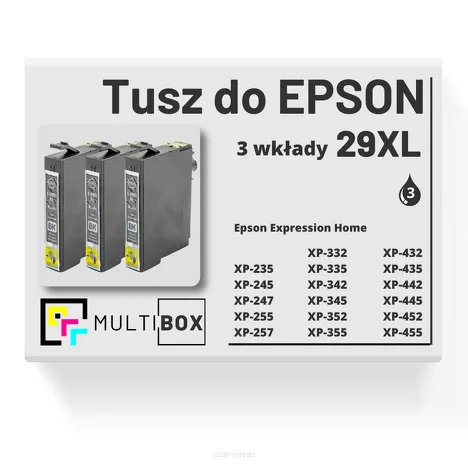 3-PAK Multibox Tusz do EPSON 29XL T2991 C13T29914010 black zamiennik