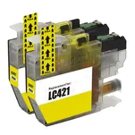 2-PAK Multibox Tusz do BROTHER LC421Y yellow zamiennik - 2