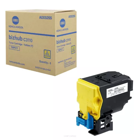 KONICA MINOLTA toner TNP51Y A0X5255 yellow oryginalny 9000 stron