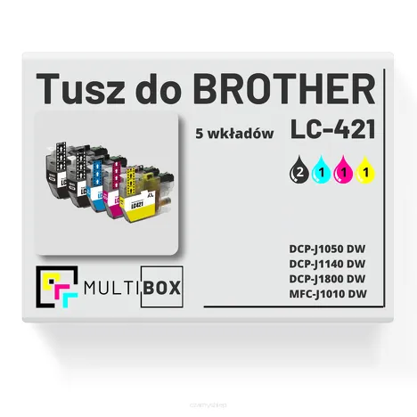 5-PAK Multibox Tusz do BROTHER LC421 cyan / magenta / yellow / black zamiennik