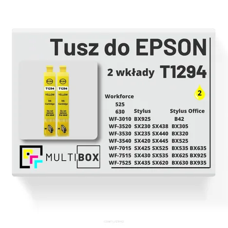 2-PAK Multibox Tusz do EPSON T1294 C13T12944010 yellow zamiennik