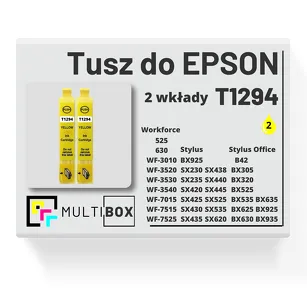 2-PAK Multibox Tusz do EPSON T1294 C13T12944010 yellow zamiennik