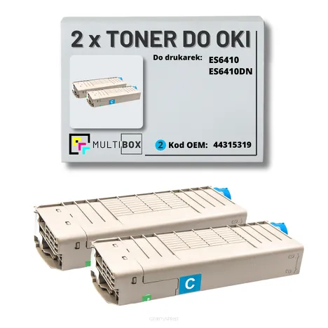 2-PAK Multibox Toner do OKI ES6410 44315319 cyan zamiennik