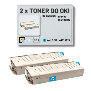 2-PAK Multibox Toner do OKI ES6410 44315319 cyan zamiennik