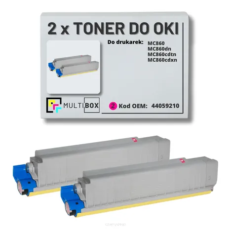 2-PAK Multibox Toner do OKI MC860 44059210 magenta zamiennik