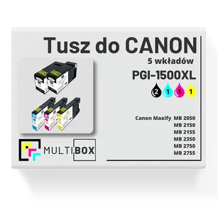 5-PAK Multibox Tusz do CANON PGI1500XL black / cyan / magenta / yellow zamiennik