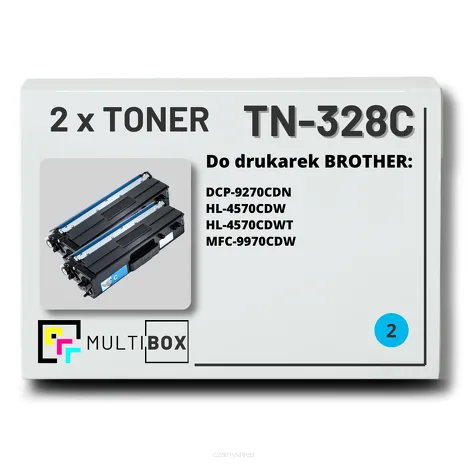 2-PAK Multibox Toner do BROTHER TN328C Cyan zamiennik