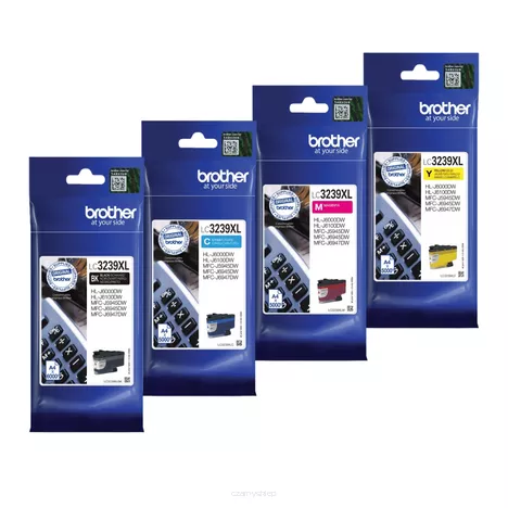 BROTHER tusz LC3239XLVAL oryginalny 4-pak CMYK 6000+ 3x5000 stron