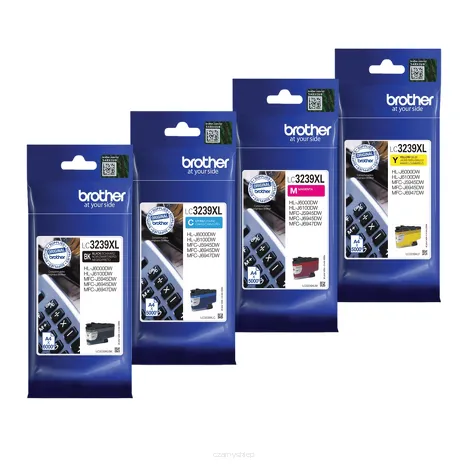 BROTHER tusz LC3239XLVAL oryginalny 4-pak CMYK 6000+ 3x5000 stron