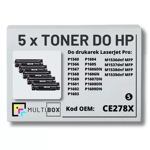 Toner do HP CE278X 78X P1566 P1606 5-pak zamiennik Multibox